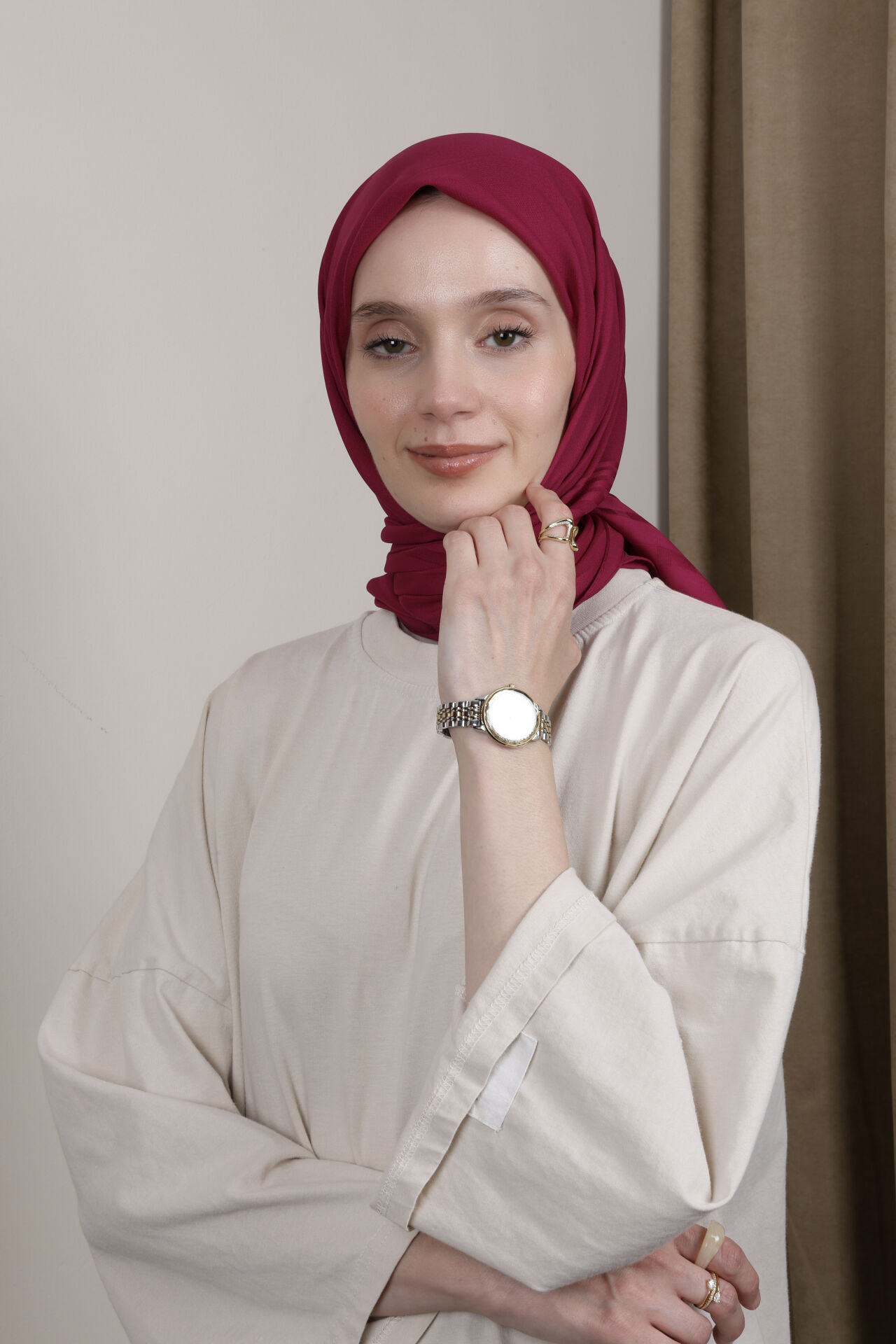 Bordürlü Şifon Eşarp G-49.1
