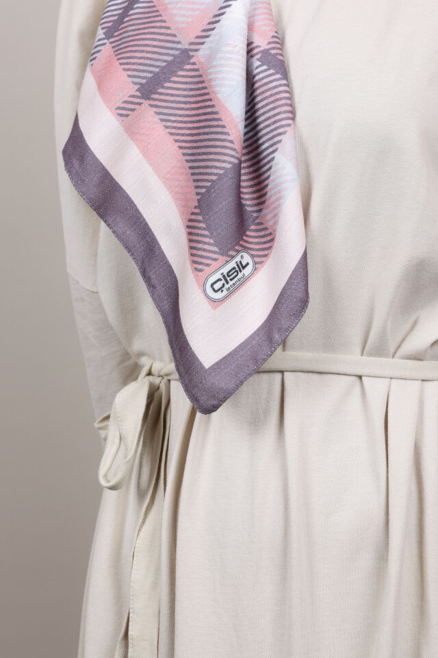 Desenli Kaşmir Eşarp G-80 Açık Pembe