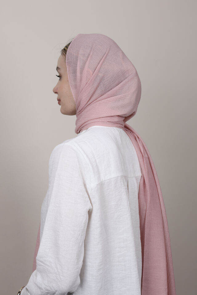 Crispy Krep Şal N-37 Gül Kurusu