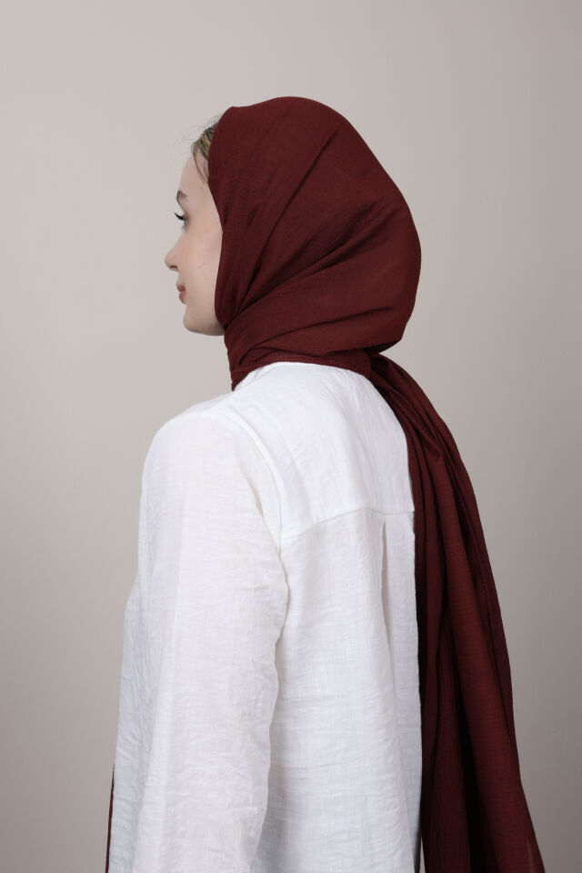 Crispy Krep Şal N-37 Bordo