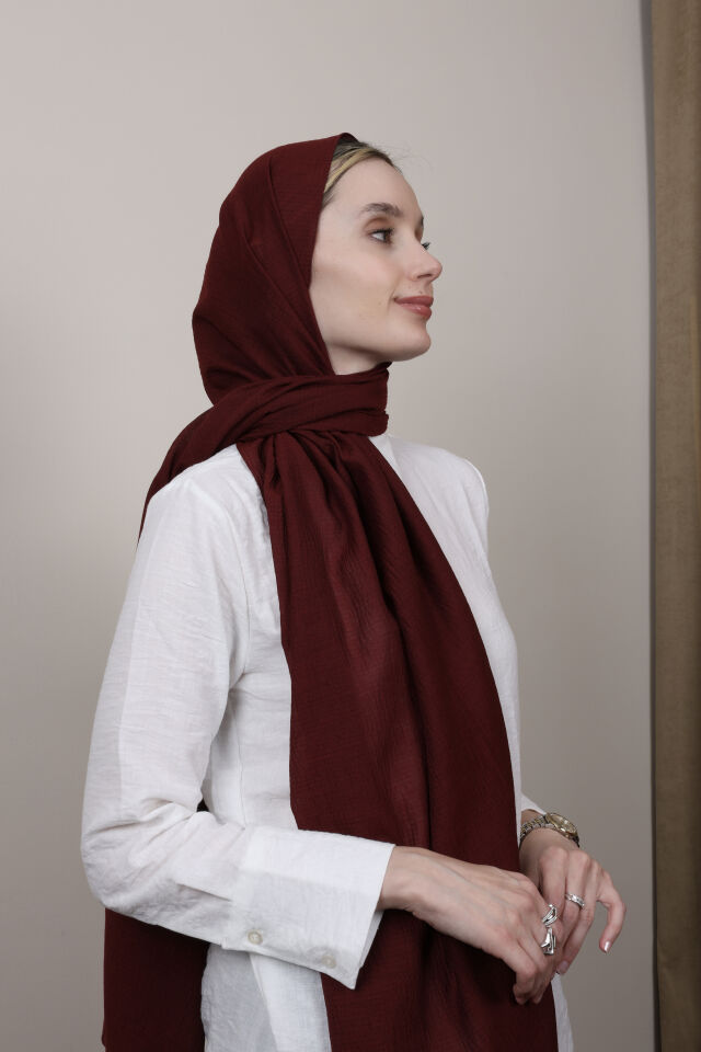 Crispy Krep Şal N-37 Bordo