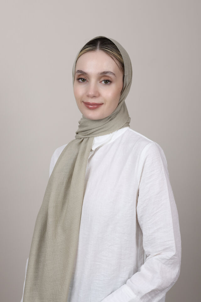 Crispy Krep Şal N-37 Adaçayı Yeşili