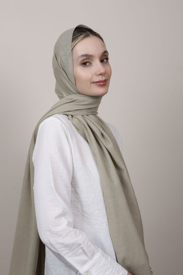 Crispy Krep Şal N-37 Adaçayı Yeşili