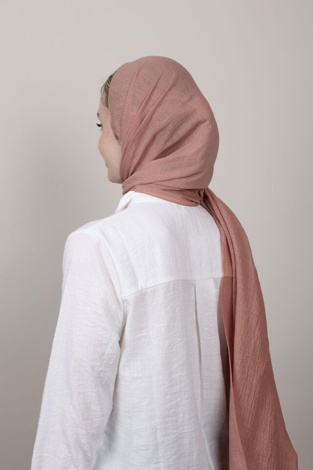 Crispy Krep Şal N-37 Açık Gül Kurusu