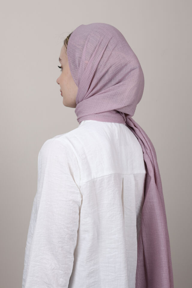Crispy Krep Şal N-37 Gül Kurusu Lila