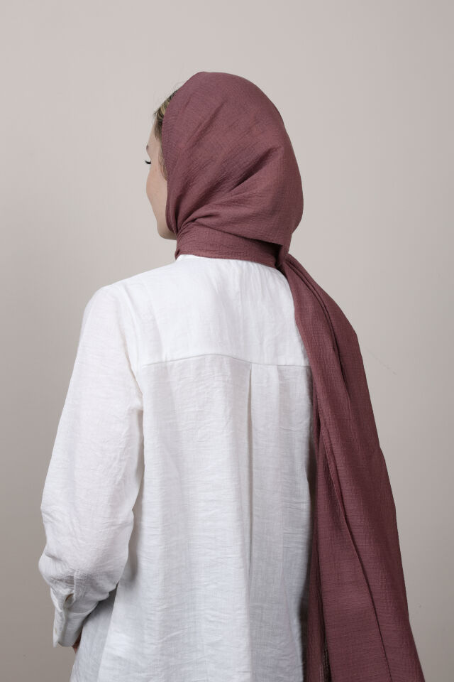 Crispy Krep Şal N-37 Koyu Gül