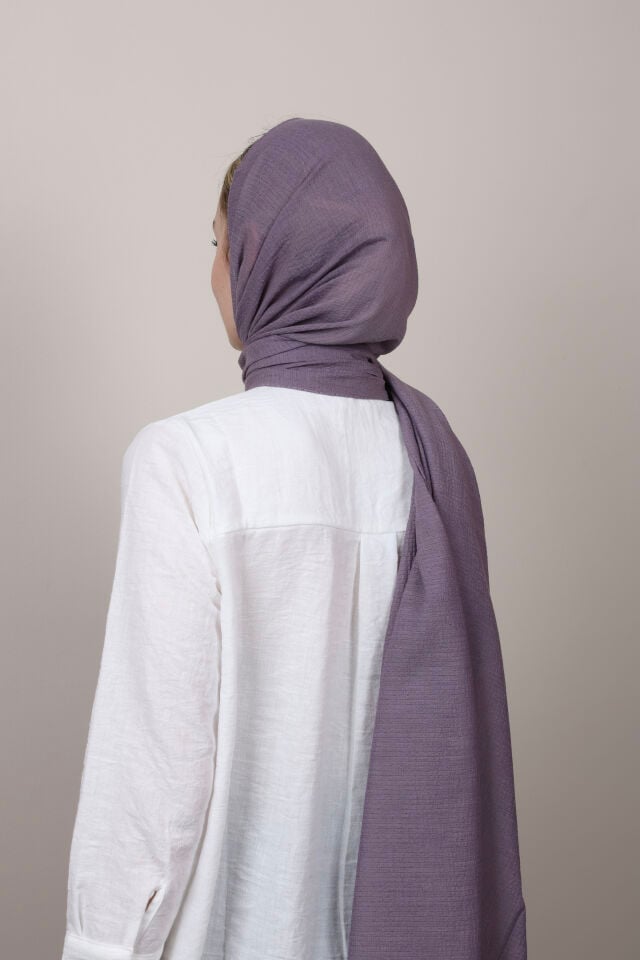 Crispy Krep Şal N-37 Mürdüm Gri