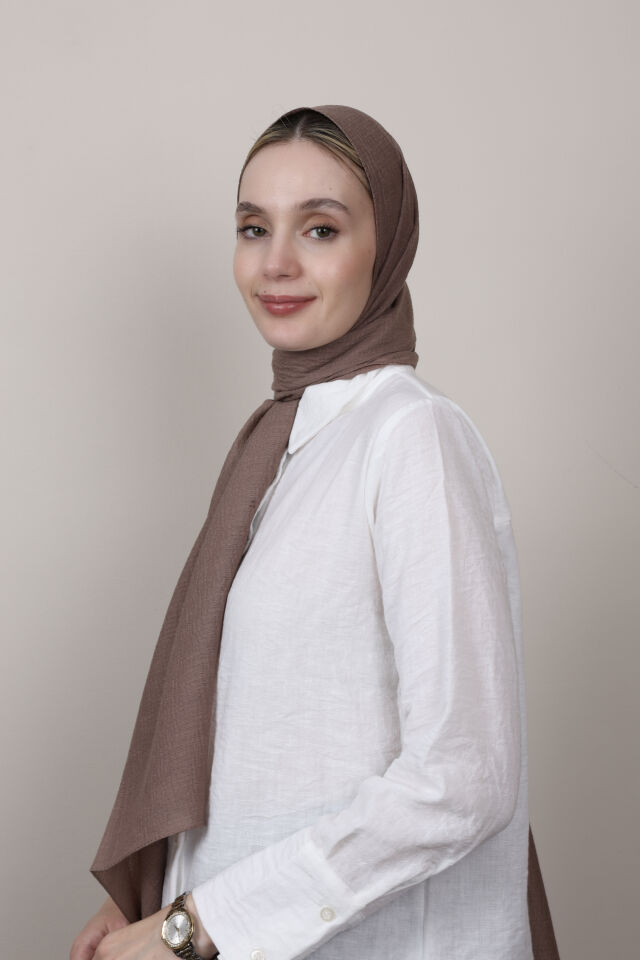Crispy Krep Şal N-37 Vizon Kahve
