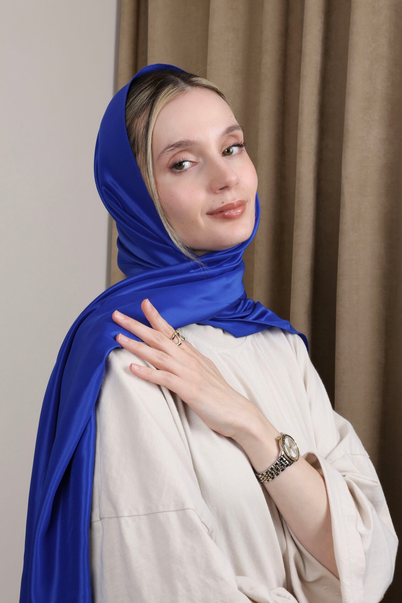 Düz Renkli Rayon Şal N-50.1