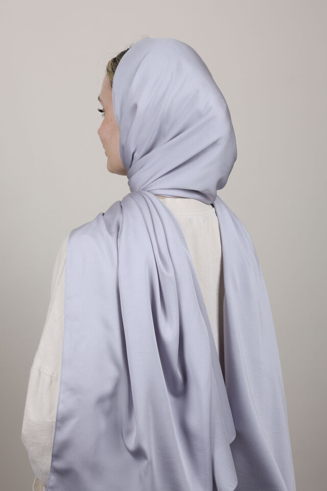 Düz Renkli Rayon Şal N-50.1 Gri Lila