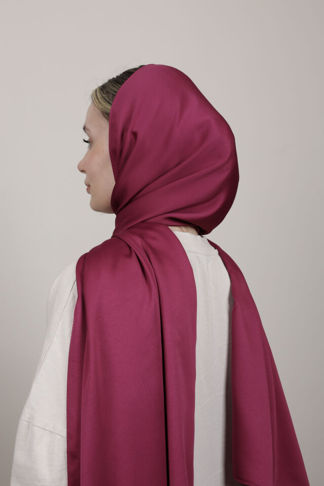 Düz Renkli Rayon Şal N-50.1 Gül Kurusu