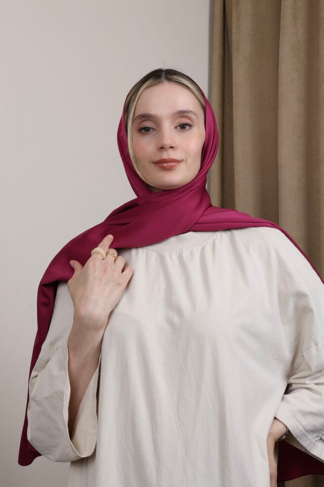 Düz Renkli Rayon Şal N-50.1 Gül Kurusu