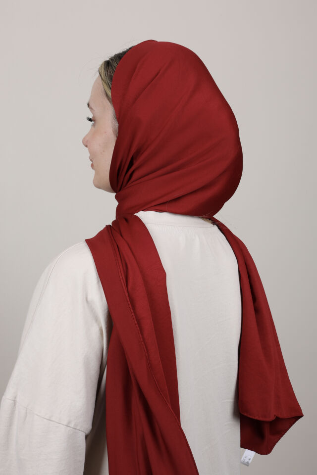 Düz Renkli Rayon Şal N-50.1 Bordo