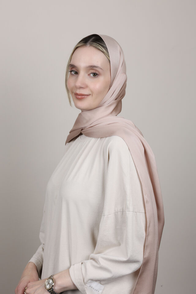 Düz Renkli Rayon Şal N-50.1 Vizon