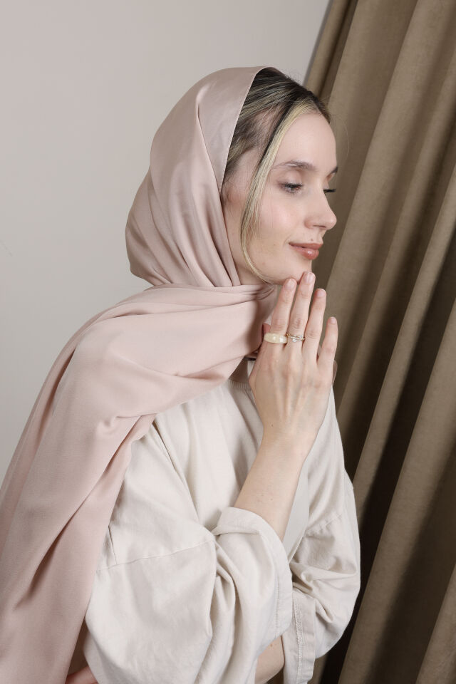 Düz Renkli Rayon Şal N-50.1 Vizon