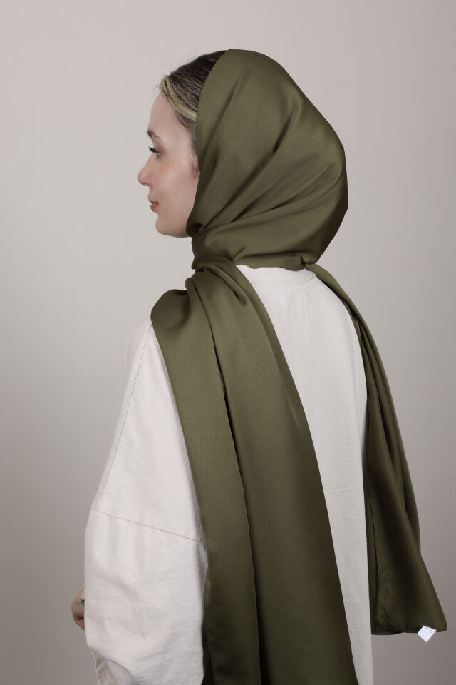 Düz Renkli Rayon Şal N-50.1 Koyu Haki