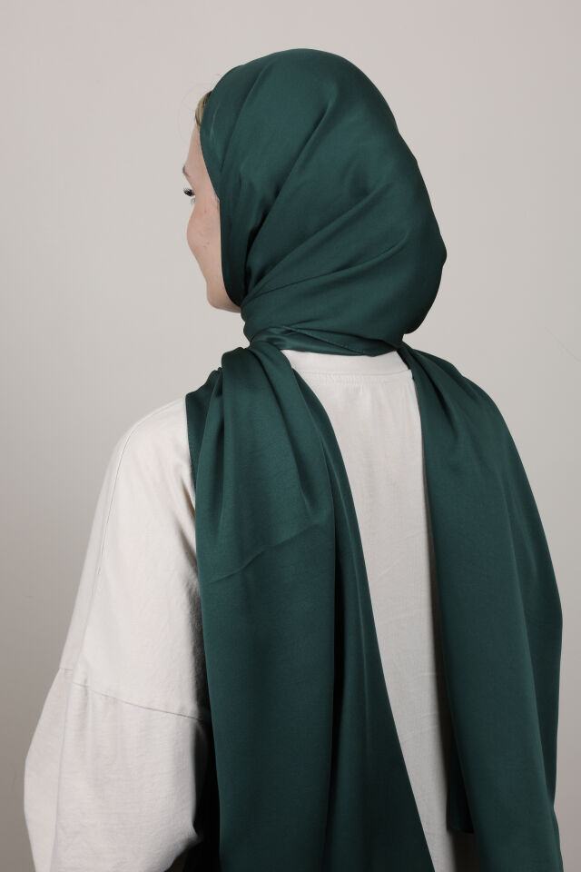 Düz Renkli Rayon Şal N-50.1 Gece Yeşili
