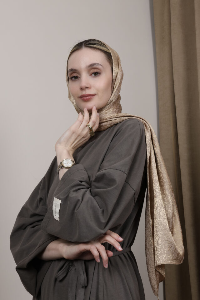 Mırmır Desenli Şal N-80.2 Gold