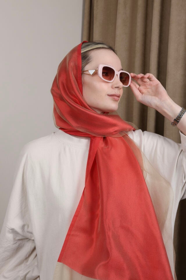 Prenses Şal Renkli N-96 Kırmızı