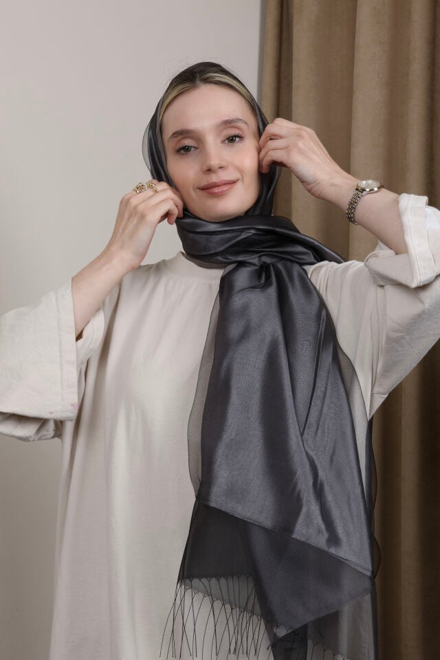 Prenses Şal Renkli N-96 Gri
