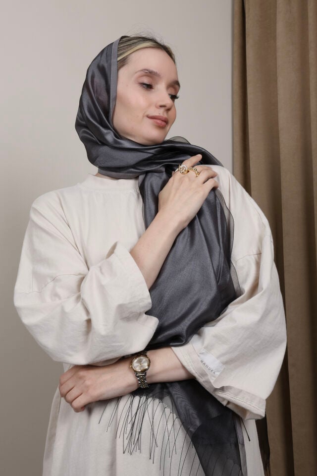 Prenses Şal Renkli N-96 Gri