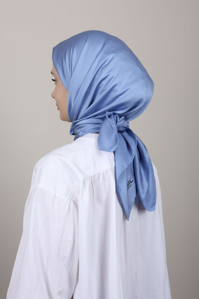 Düz Renkli Rayon Eşarp S-02 Mavi