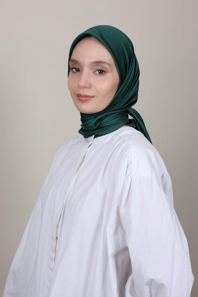 Düz Renkli Rayon Eşarp S-02 Koyu Petrol Yeşili