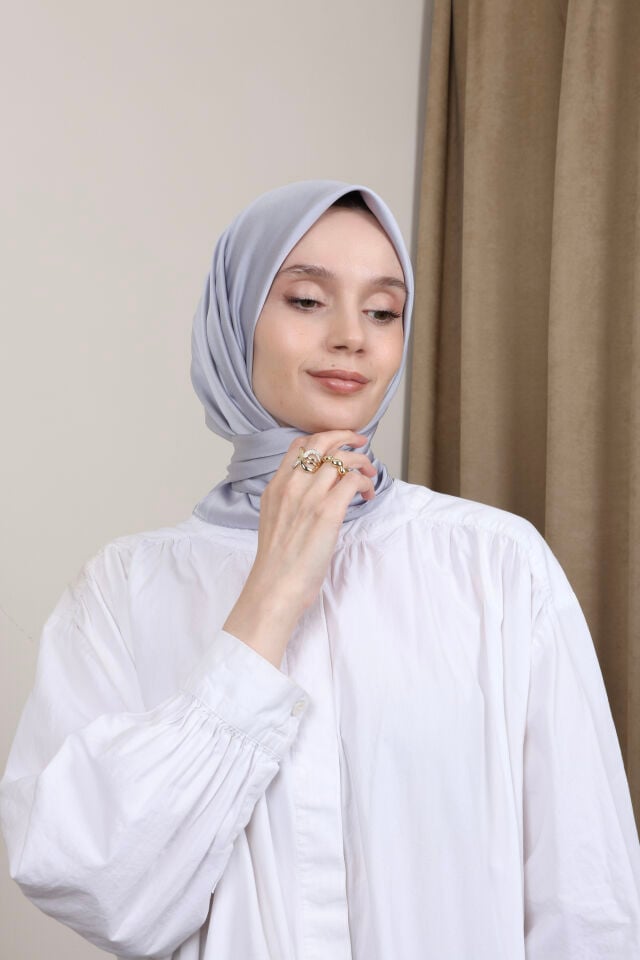 Düz Renkli Rayon Eşarp S-02 Buz Lila