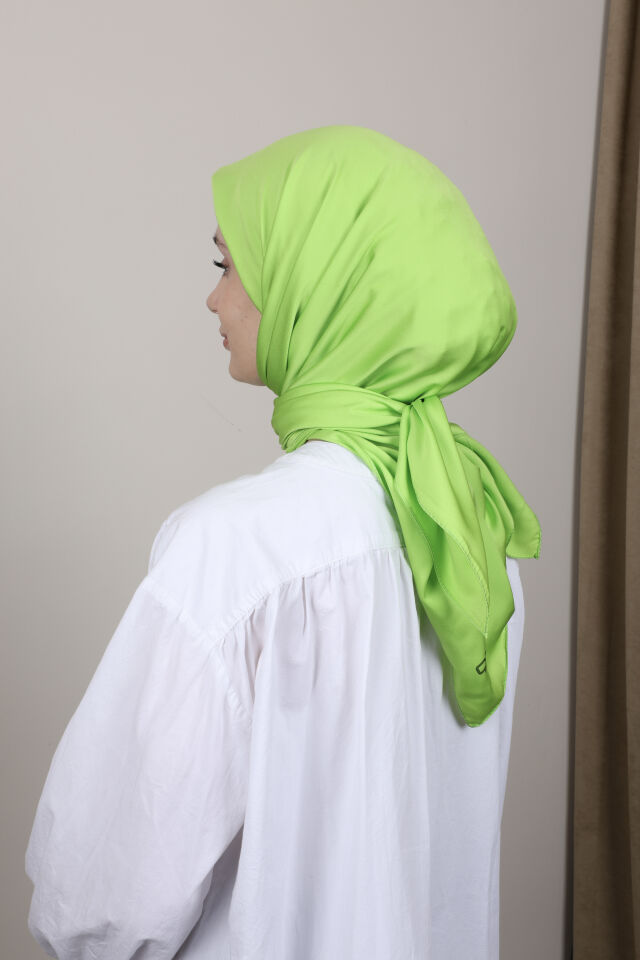 Düz Renkli Rayon Eşarp S-02 Fıstık Yeşili