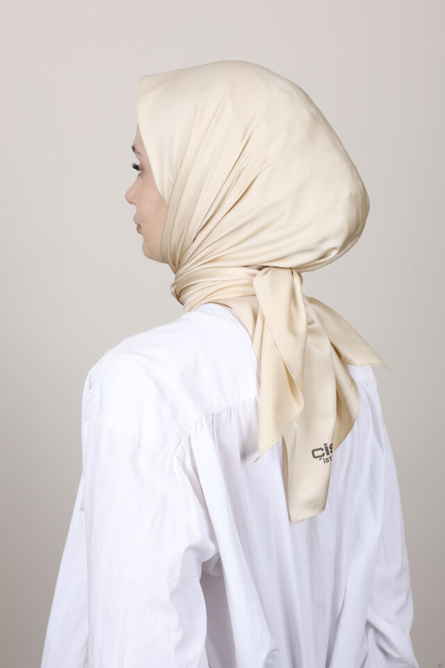 Düz Renkli Rayon Eşarp S-02 Kırık Ekru