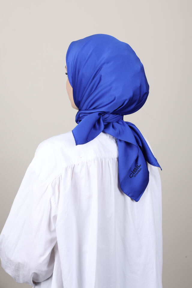 Düz Renkli Rayon Eşarp S-02 Saks Mavi