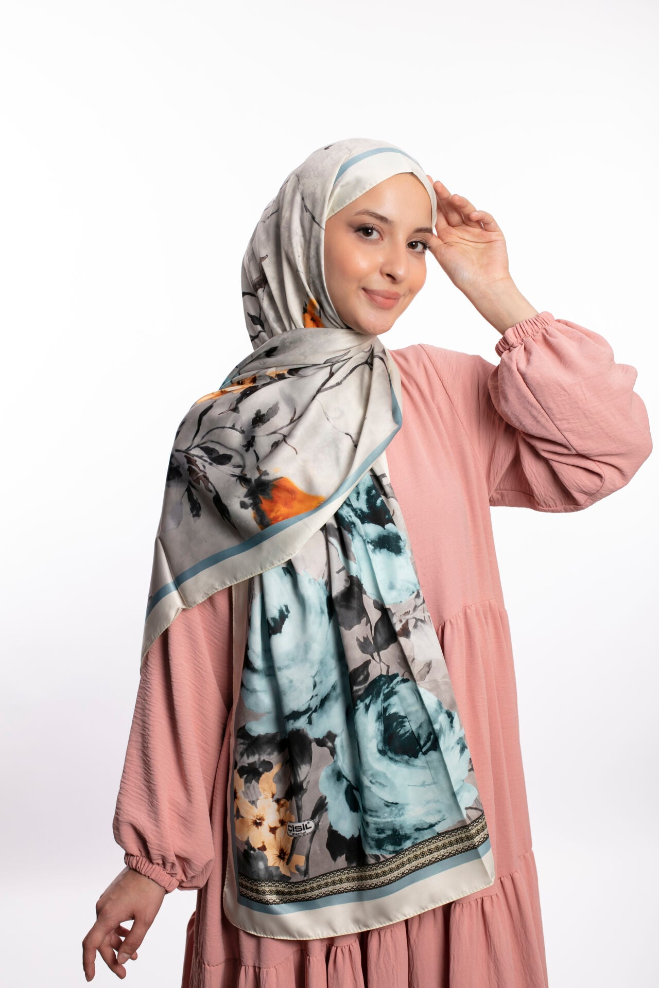 Rayon Şal Çiçekli N-91 Keten Beji