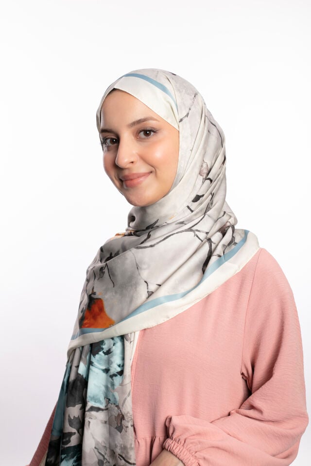Rayon Şal Çiçekli N-91 Keten Beji
